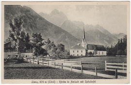 Lienz, 676m /Tirol) - Kirche in Amlach mit Spitzkofel