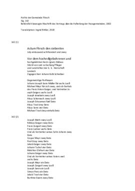 GA Flirsch, Sig. 142 - Transkription