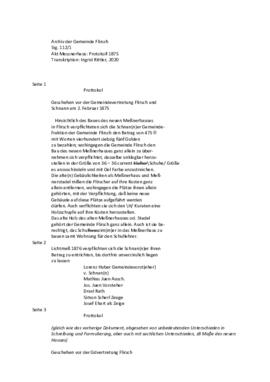 GA Flirsch, Sig. 112/1 - Transkription