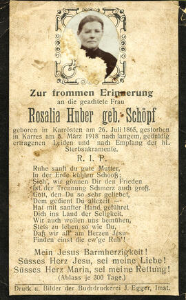 Rosalia Huber geb. Schöpf