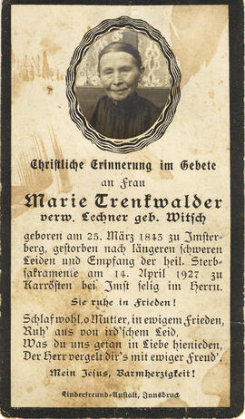 Marie Trenkwalder verw. Lechner geb. Witsch