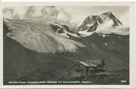 Dresdner Hütte (2308m) mit Schaufelspitze (3333m)