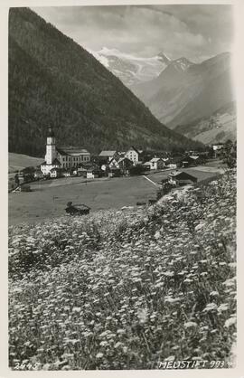 Neustift mit Blick auf Gletscher