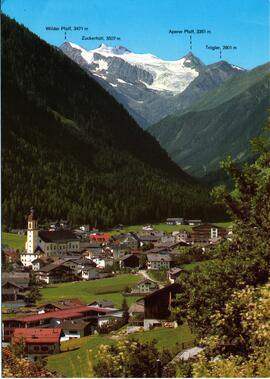 Neustift mit Gletscherpanorama