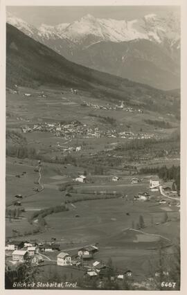 Blick über Kampl nach Fulpmes und Telfes