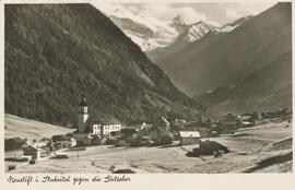 Blick auf Neustift zum Gletscher