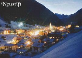 Ansichtskarte Neustift &quot;Abendstimmung&quot; mit Gletscher