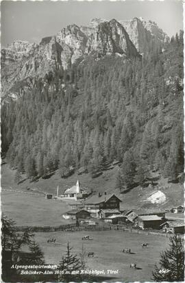 Schlickeralm (1616m) mit Kalkkögeln