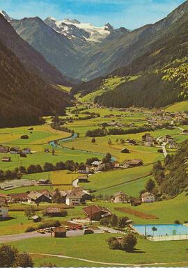 Blick zum Gletscher, Scheibe und Milders mit Freischwimmbad