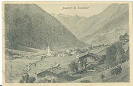 Blick auf Neustift mit Hoalerhof und Singerhof