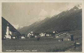 Neustift mit Blick auf Gletscher