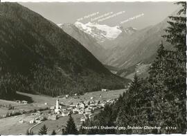 Ansichtskarte Neustift mit Gletscherpanorama