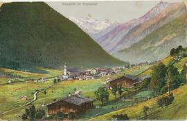 Neustift mit Blick auf Gletscher (Hoalerhof und Singerhof)