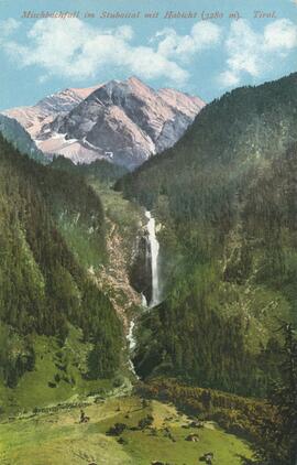 Mischbachfall mit Habicht (3280m)