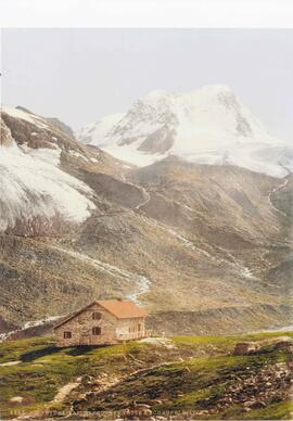 Dresdner Hütte (2308m) mit Schaufelspitze (3333m)