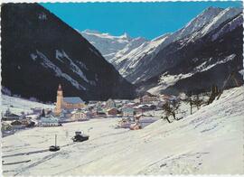 Neustift Blick vom Rain zum Gletscher