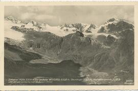 Dresdner Hütte (2308m) mit Wildspitze, Daunkogel, Mutterbergerjoch und Schwarzenbergferner