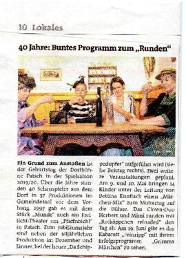 40 Jahre: Buntes Programm zum "Runden"