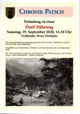 Chronik Patsch Veranstaltung