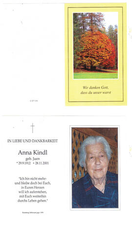 Kindl, Anna geb. Juen 2001