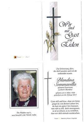 Sommavilla geb. Ennemoser, Blandina