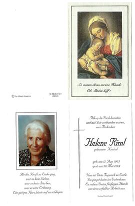 Riml geb. Kneissl, Helene