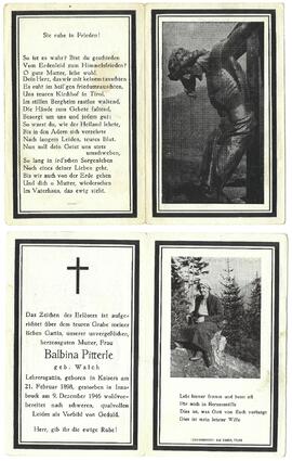 Pitterle geb. Walch, Balbina
