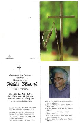 Mussak geb. Tschol, Hilda