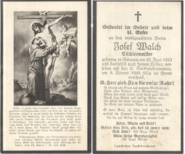 Walch Josef Tischlermeister Schnann 1930