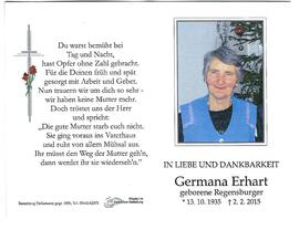 Germana Erhart geb. Regensburger