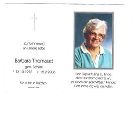 Barbara Thomaset geb. Schütz