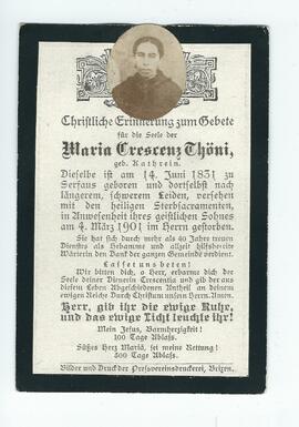 Maria Crescenz Thöni geb. Kathrein