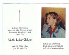 Maria Luise Geiger 1
