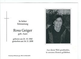 Rosa Geiger geb. Auer 1