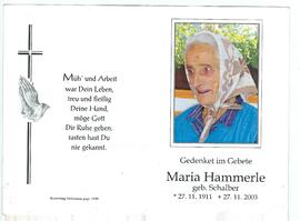 Maria Hammerle geb. Schalber 2