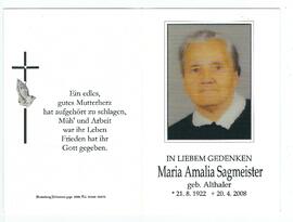 Maria Amalia Sagmeister geb. Althaler 1