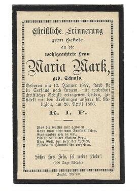 Maria Mark geb. Schmid