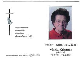 Maria Krismer geb. Mark