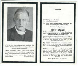 Josef Staud, Rückseite