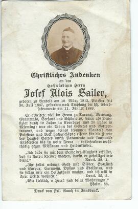 Josef Alois Sailer, Pfarrer 2