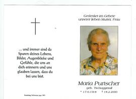 Maria Purtscher geb. Tschuggmall 1