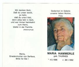 Maria Hammerle geb. Thurnes 1