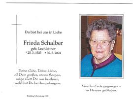 Frieda Schalber geb. Lechleitner