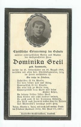 Dominika Greil geb. Hammerle