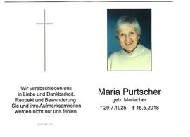 Maria Purtscher geb. Mariacher