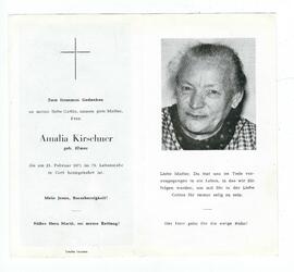 Amalia Kirschner geb. Illmer