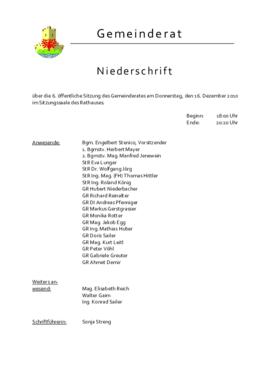 Gemeinderatsprotokoll 6/10