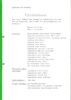 Gemeinderatsprotokoll 5/76
