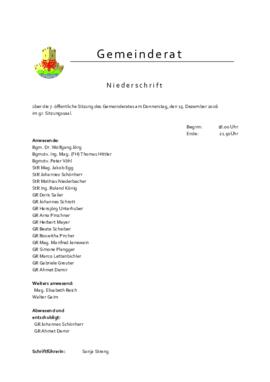 Gemeinderatsprotokoll 7/16