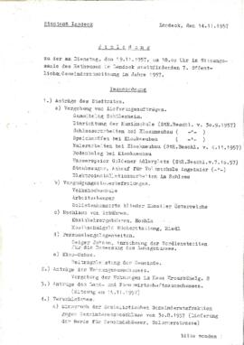 Gemeinderatsprotokoll 7/57